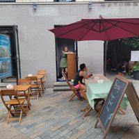 Small seating area at Brinji in Tbilisi