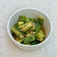 Smashed Cucumbers  at Brinji in Tbilisi