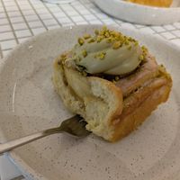 Pistachio roll at Cinnamood in Basel