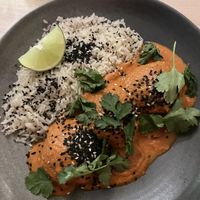 Kofta with tofu and plums  at Manna 2 in Warsaw