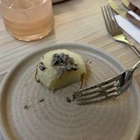 Potato dumpling with wild mushroom saucee  at Manna 2 in Warsaw