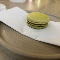 Olive oil and vanilla macaron   at Manna 2 in Warsaw