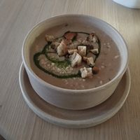 Baked couliflower creamy soup at Manna 2 in Warsaw