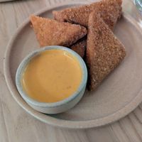 fried tofu with mango mayo at Manna 2 in Warsaw