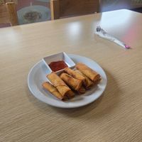 Vegan springrolls at WOKIE BOX in Sheffield