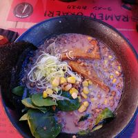 Vegan ramen with no chickpeas at Ramen Okaeri in Santiago De Compostela