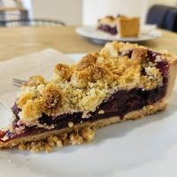 Cherry crumble pie at MERCY Coffee Company in Dusseldorf
