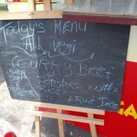 Today's menu. All vegan. at Rastafarian Modern Love in Georgetown