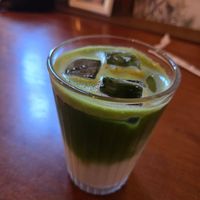 Matcha Latte on Oat Milk at Shio Veg Cafe in Kyoto