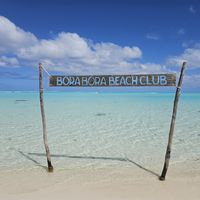 Can't beat this view. at Bora Bora Beach Club and Restaurant in Bora Bora
