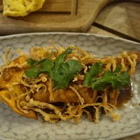 Enoki mushroom dumplings at Lontara in Rottnest Island