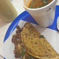 Quesabirria con consomé.   at Paraíso Universal in Tlalnepantla