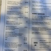 Menu  at Loft at Donnybrook Fair in Dundrum