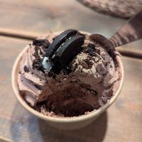 Chocolate cake topped with mousse and oreo, very tasty! at Félix Coffee & Bakery in Valencia