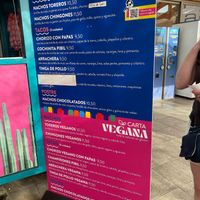 Menu at Échele Bolas in Tenerife