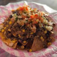 Nachos Chili con Carne veganos at Échele Bolas in Tenerife