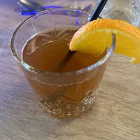 Homemade blueberry iced tea  at Brasserie Westerkade in Goes