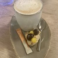 Oat milk latte  at Brasserie Westerkade in Goes
