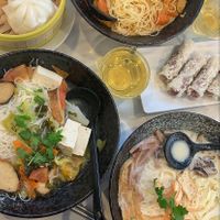 Food spread  at Water Drop Teahouse in Box Hill
