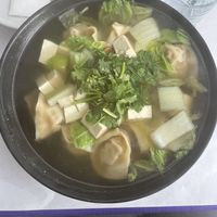 Wonton veggie soup (with added tofu-though it didn’t need it)  at Laughing Buddha Vegetarian Bistro in Oakland