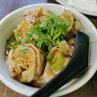 Fiery wontons at Laughing Buddha Vegetarian Bistro in Oakland