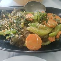 Peanut beef at Laughing Buddha Vegetarian Bistro in Oakland
