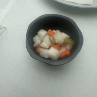 Pickled veggies  at Laughing Buddha Vegetarian Bistro in Oakland