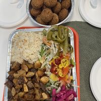 Family Platter for 3 - all vegan - 4 adults could not finish   at Shawarma Al Mouna in Ottawa