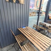 Outdoor seating at Banh Wagon in Bristol