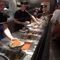 food bar at Chipotle in West Palm Beach