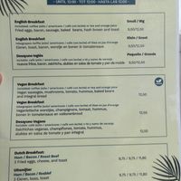 Breakfast menu (front)  at El Cafetí De La Mar in Moraira
