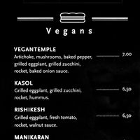 Menu  at Sa Panineria in Mallorca