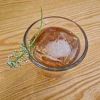 Personally made ice tea for my individual preference at Omoo in Santorini