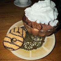 chocolate gelato + vegan whip + dank cookies at Rosanna's in Albany