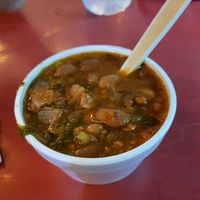 frijoles charros at Taco Records in Monterrey