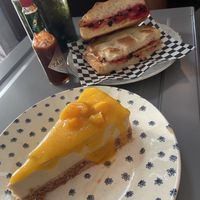 Cheesecake in the Front, Foccacia in the back  at PUT IT ON LISBON in Lisbon