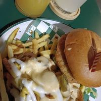 Chicken burger with loaded fries at Neat Burger - Porta Venezia in Milan