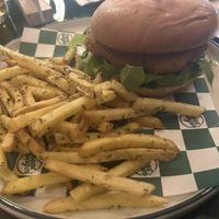 Chicken burger and fries  at Neat Burger - Porta Venezia in Milan