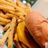 Double BBQ Burger, crushed double patty, veggie cheddar, bacon, onion ring, mayonnaise and bbq sauce in a potato bun, very good and hearty. at Neat Burger - Porta Venezia in Milan