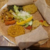 Probierplatte vegan at Addis Abeba Restaurant Jena in Jena