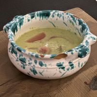 One of the three  vegan starters of the menu  at Fuori Menù in Fasano