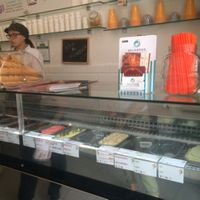 Right side is vegan  at Fatamorgana Gelato in Rome