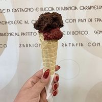 Black Chocolate and Red Fruits Ice Cream  at Fatamorgana Gelato in Rome