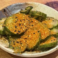 Side order of spicy pickles (hot!!!)  at Tonkotsu in Bristol