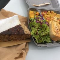 The days meal option and the new extra cake option. at Chandra in Karlovac