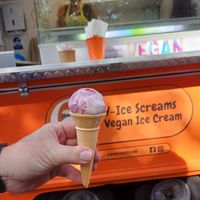 Blackberry cheesecake standard cone at V-Ice Screams - Pop Up in Nottingham