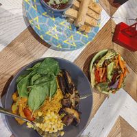 Carnival bowl, chargrilled vegetables and tofu sticks at KUL - Nando's - KLIA 2 in Sepang