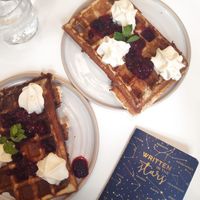 The waffles are really fluffy and tasty. at Bistro Deppat in Vienna