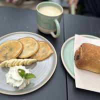 Pancakes und Pain au chocolat  at Bistro Deppat in Vienna