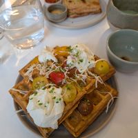 the hearty waffles at Bistro Deppat in Vienna